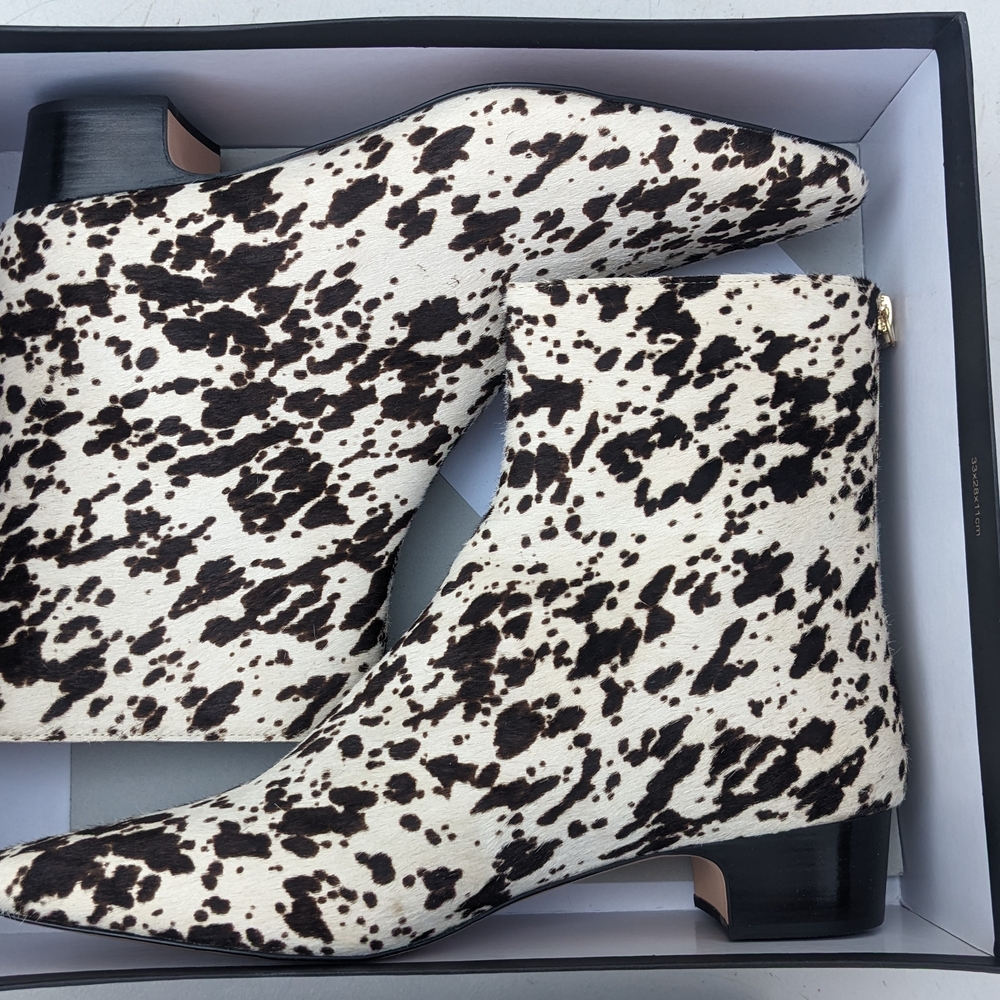 Cow Print Ankle Boots